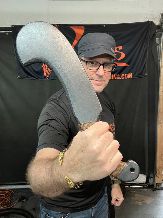 Wahaika Large War Club (Wood Grain Finish)