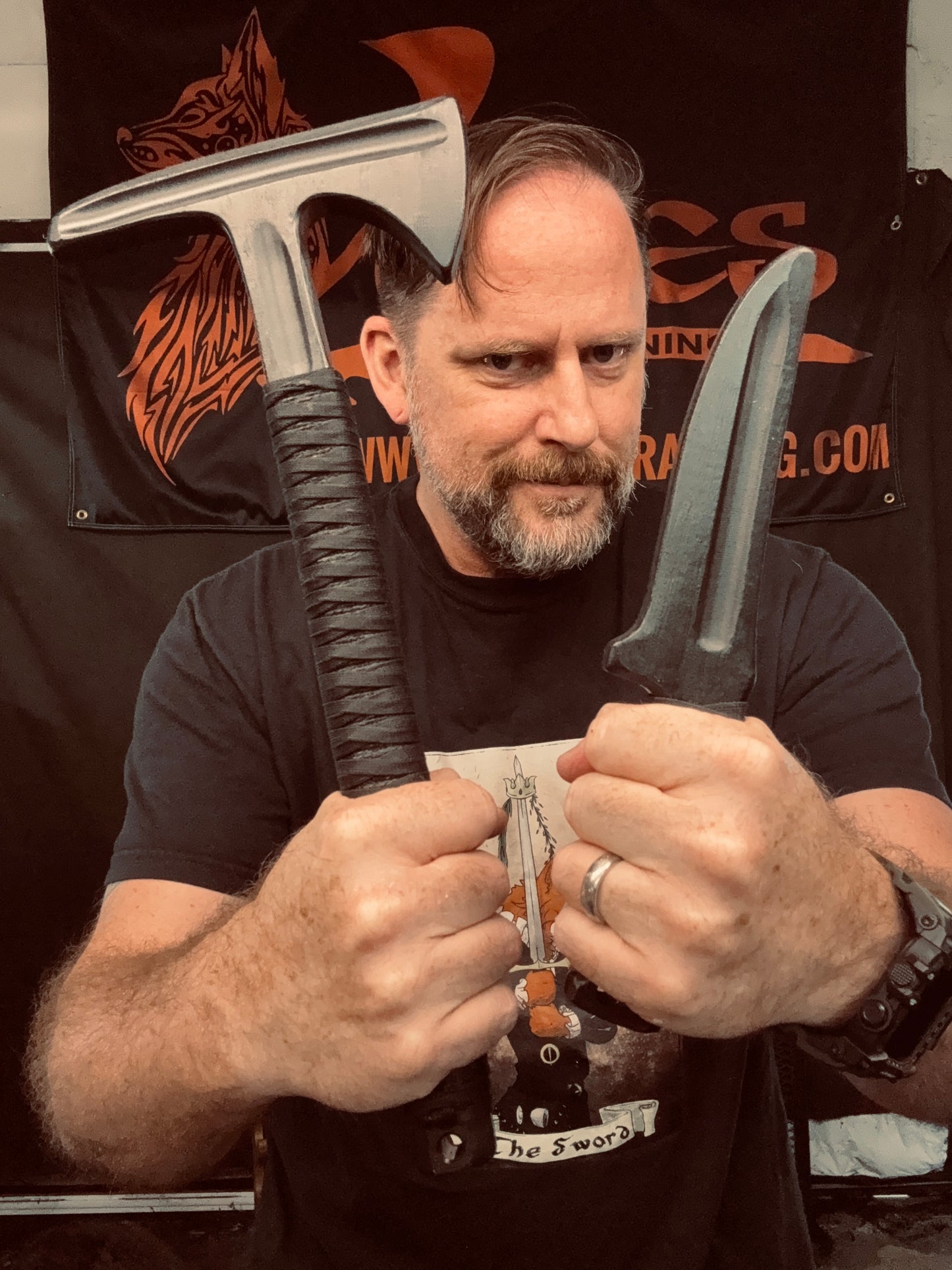 Tactical Hawk and Knife Trainer Set (RMJ Shrike Style)