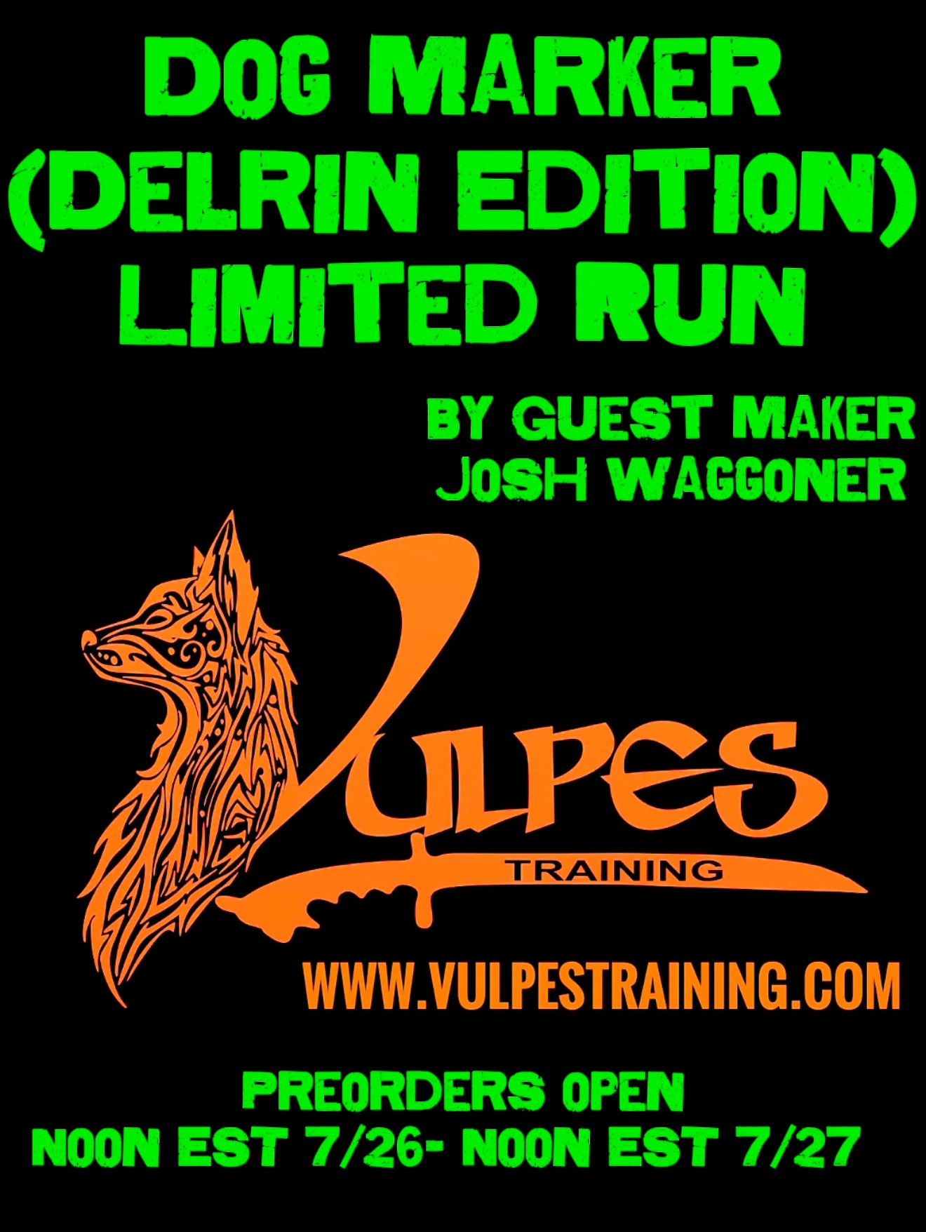 Dog Marker by Josh Waggoner (Limited Run Pre-Order) **CLOSED**